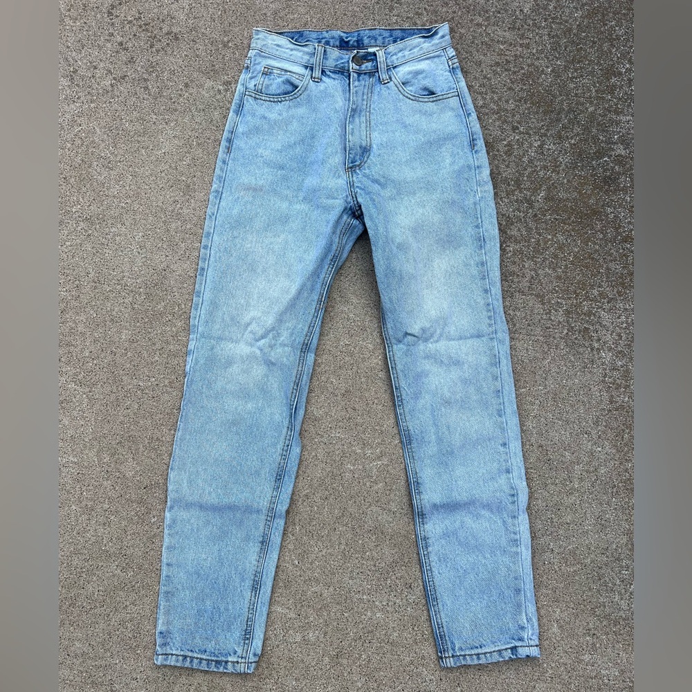 Brandy Melville J. Galt Jane Jeans Light Wash High‎ Waist Straight Leg S Trendy